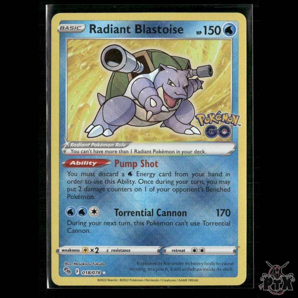 Radiant Blastoise 018/078 Pokemon GO NM Pokemon