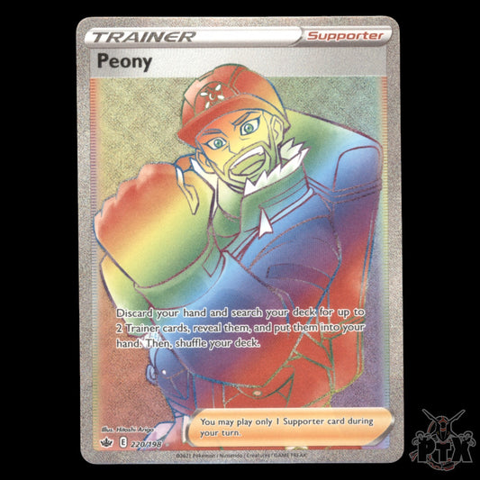 Peony #220/198 Chilling Reign NM/Near Mint Pokemon 2021