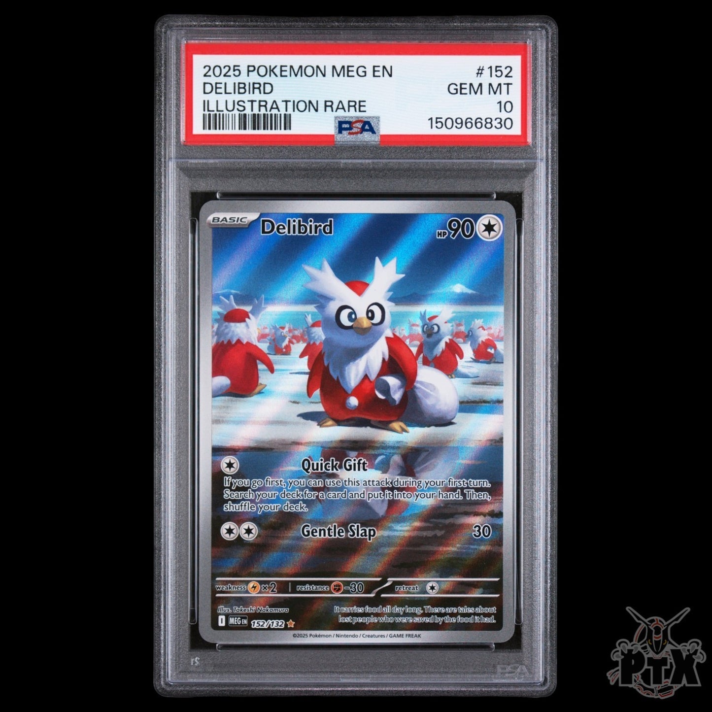 Delibird 152/132 PSA 10 Mega Evolutions Pokemon
