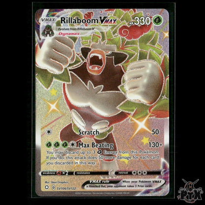 Rillaboom VMAX SV106/SV122 Shining Fates: Shiny Vault NM Pokemon