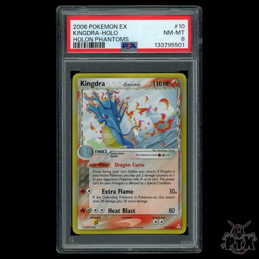 Kingdra Holo #10/110 PSA 8 EX Holon Phantoms Pokemon 2006