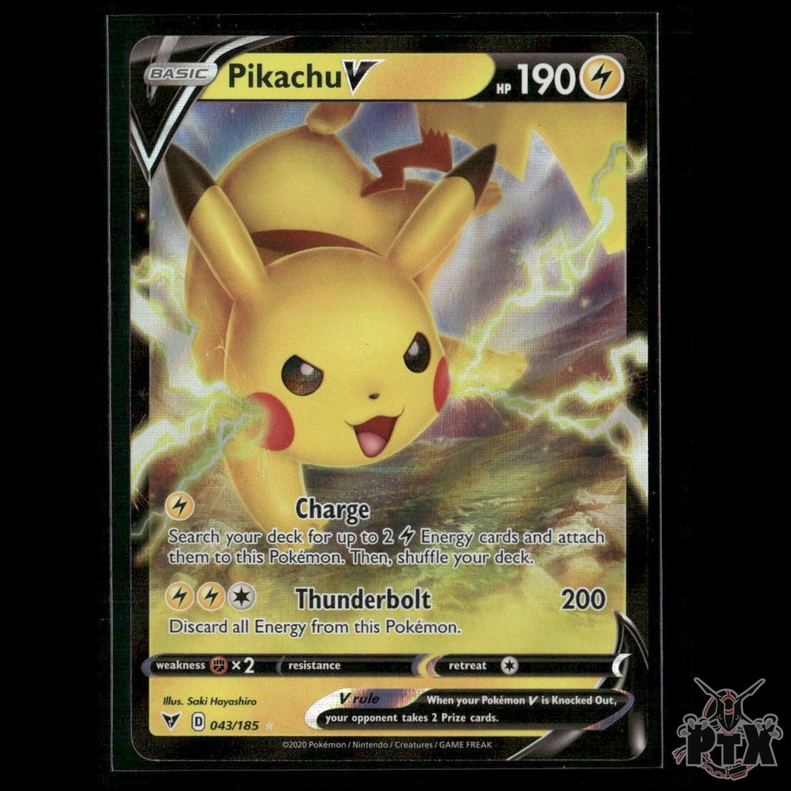 Pikachu V 043/185 SWSH04: Vivid Voltage NM Pokemon