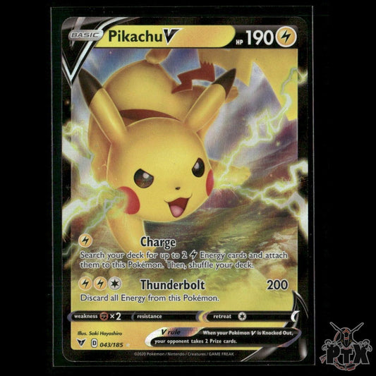 Pikachu V 043/185 SWSH04: Vivid Voltage NM Pokemon