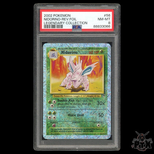 Nidorino Reverse Holo #56/110 PSA 8 Legendary Collection Pokemon 2002