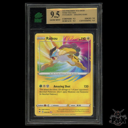 Raikou Amazing Rare #50/185 PSA/MNT 9.5 Vivid Voltage SWSH Pokemon 2020