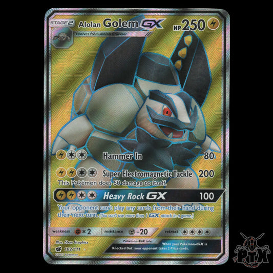 Alolan Golem GX #102/111 Crimson Invasion S&M NM/Near Mint