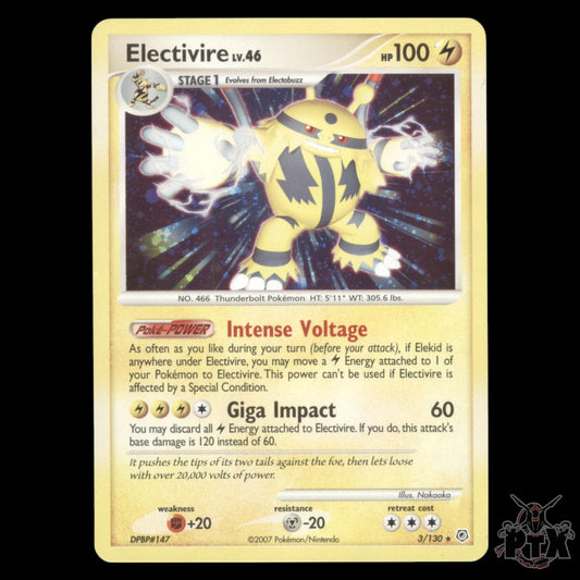 Electivire Holo #3/130 Diamond and Pearl LP/Lightly Played