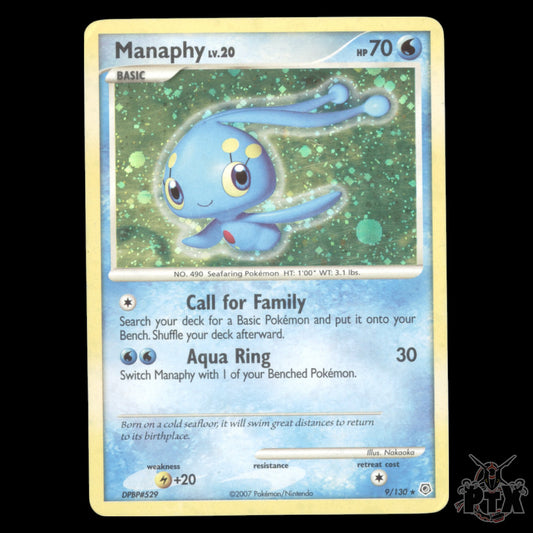Manaphy Holo #9/130 Diamond & Pearl LP/Lightly Played