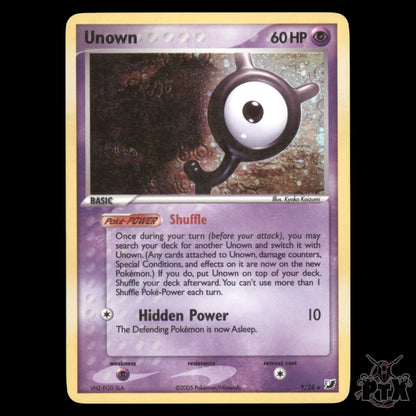 Unown Holo #Y/28 Unseen Forces LP/Lightly Played