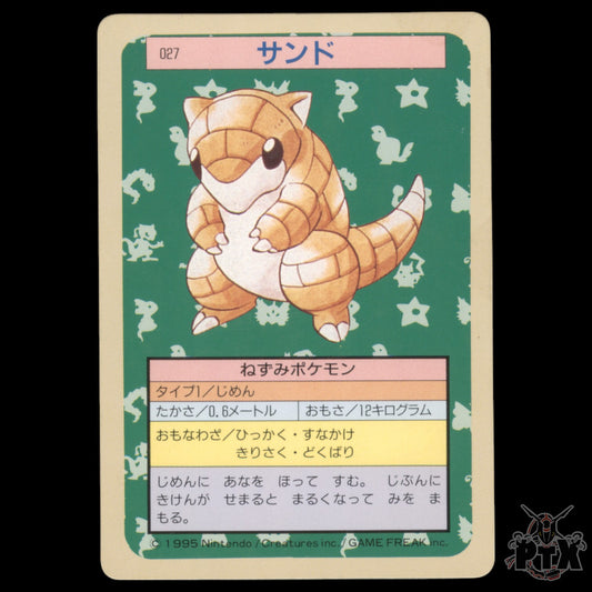 Sandshrew #027 Topsun Japanese Green Back  NM/Near Mint