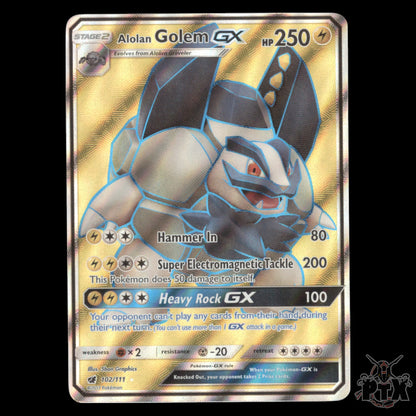 Alolan Golem GX #102/111 Crimson Invasion S&M NM/Near Mint