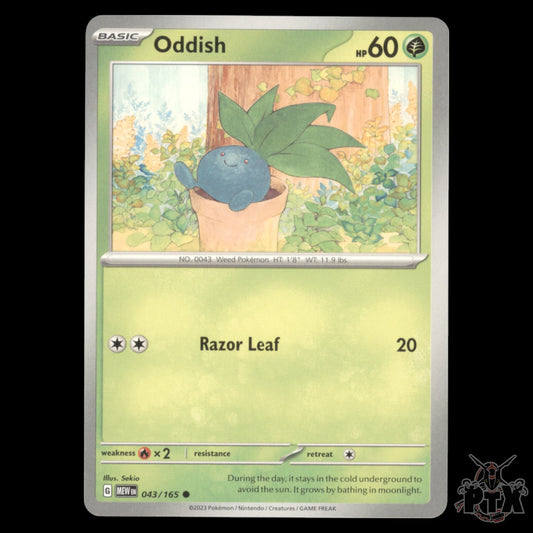 Oddish #043 Inverted Back & Miscut ERROR